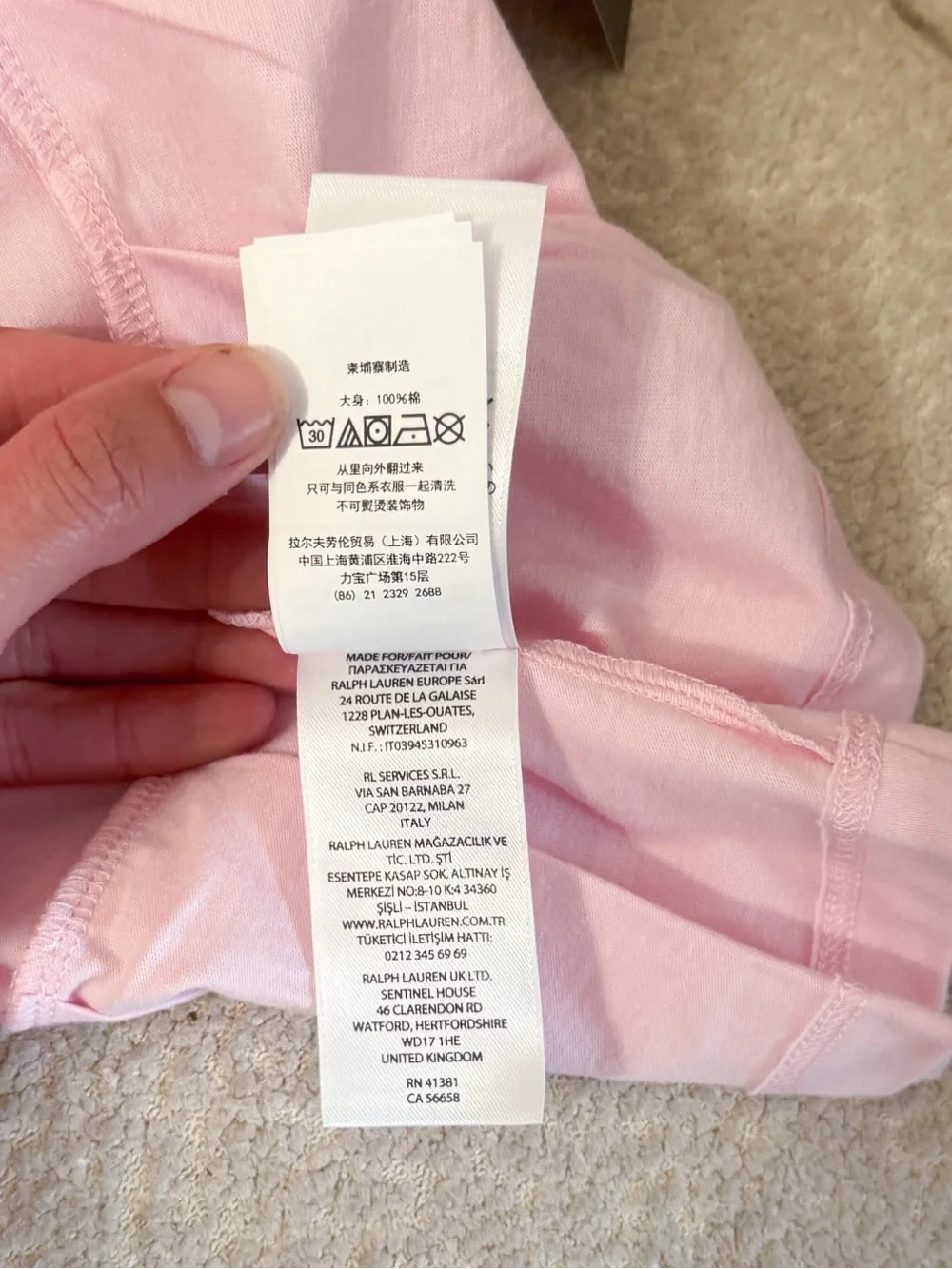 Girls Ralph Lauren Light Pink Big Pony Pleated Cotton Jersey Tee Dress size 6